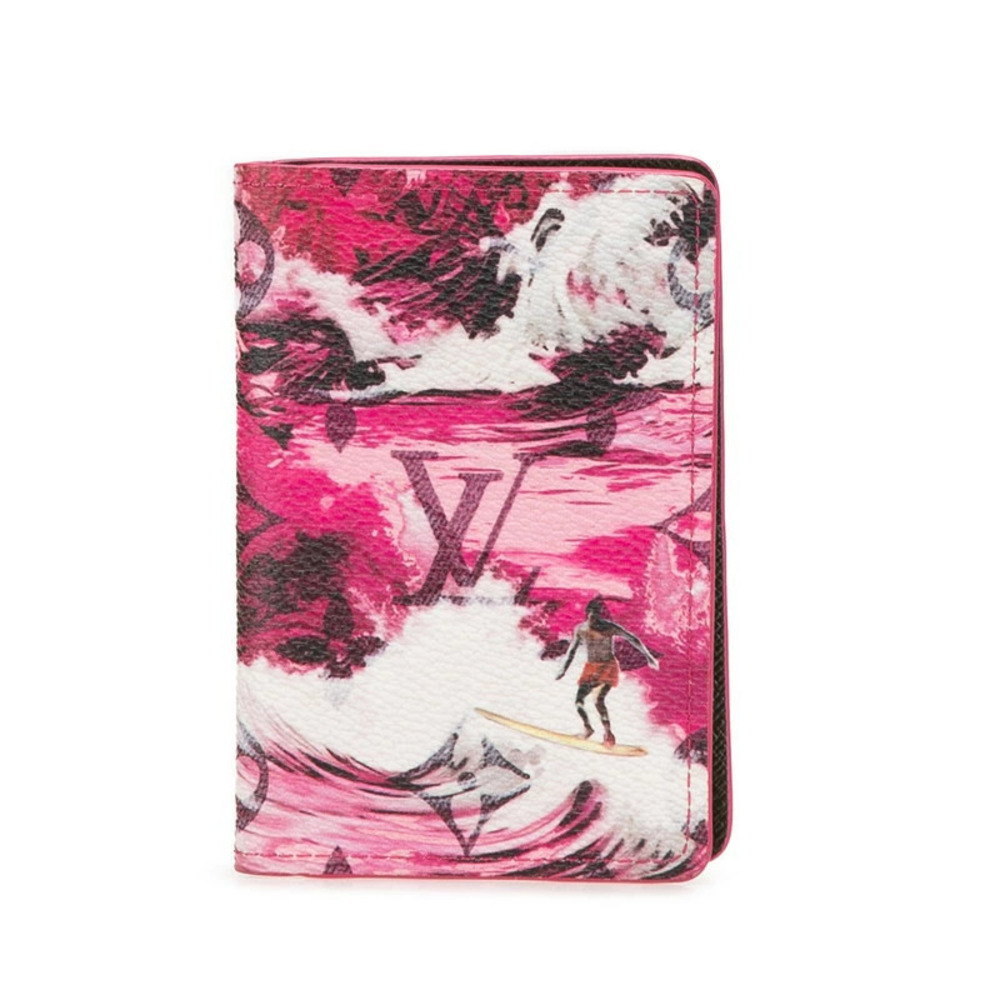 Louis Vuitton Surfing Organizer de Poche Card Case Wallet Pink Multicolor